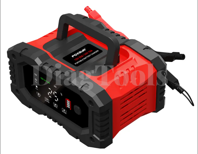 Автомобільний імпульсний зарядний пристрій Foxsur 12-24v 10-20a FPT-200 0037 фото